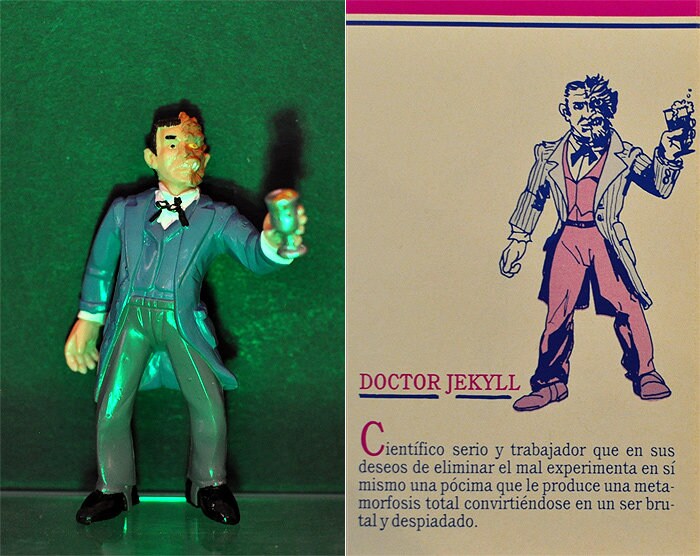 1992 #17 Doctor Jekyll & Mr Hyde 3.75" PVC Figure Yolanda Monsters Spanish Super Monstruos Horror Halloween