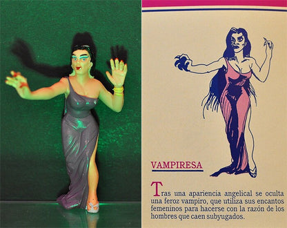 1992 #16 The Vampiress 3.75" PVC Figure Yolanda Monsters Spanish Super Monstruos Horror Halloween
