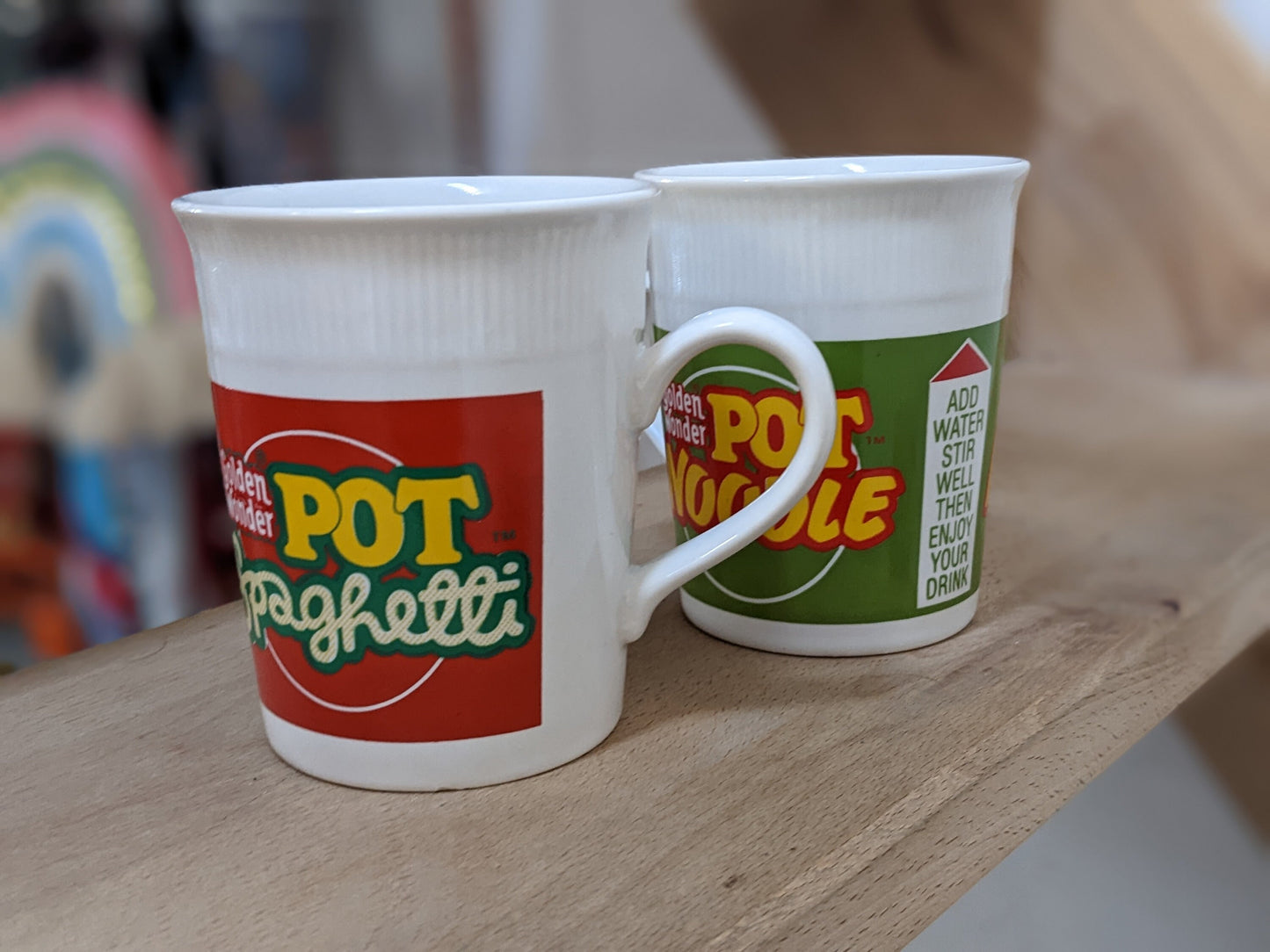 Golden Wonder Pot Noodle Pot Spaghetti Mugs Pair