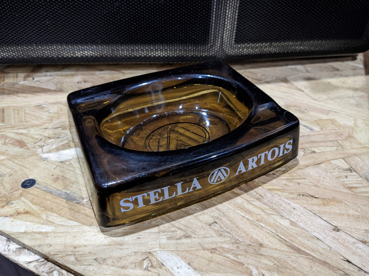 Stella Artois Brown Square Glass Ashtray