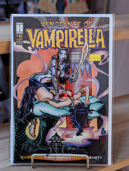 Harris Comics Vengeance of Vampirella #12 February 1995 Signed Sniegoski with COA