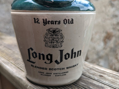 Vintage Long John 12 Year Old Scotch Whisky Bottle Flagon Container